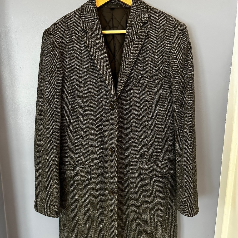 Jcrew - Ludlow 36R Classic Herringbone Wool Coat